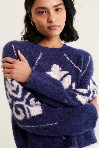 Bleecker Mohair Sweater In Navy