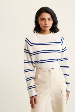 Midtown Cashmere Sweater In Cloud Dancer