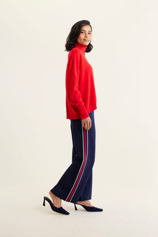 A Polo Bay Cashmere Sweater In Crimson