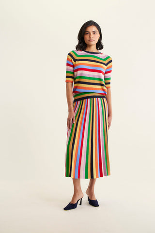 Avenue Lurex Top In Rainbow