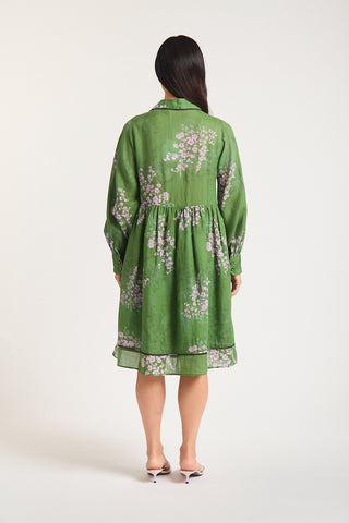 Wren Ramie Dress In Maple Print