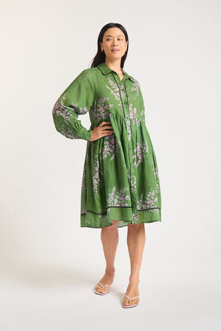 Wren Ramie Dress In Maple Print
