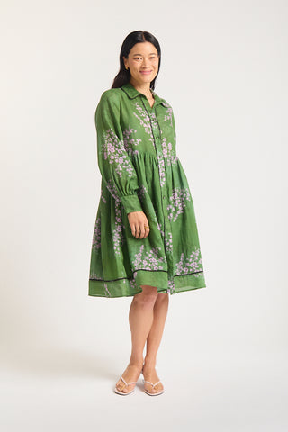 Wren Ramie Dress In Maple Print