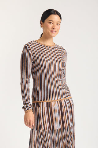 Simran Lurex Top In Moonlight