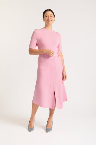 Parker Crepe Dress In Pink
