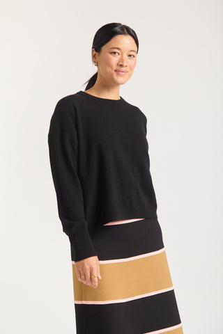 Estelle Cashmere Sweater In Black