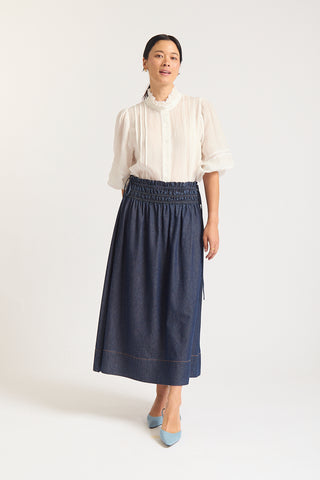 Sylvie Skirt In Indigo Denim