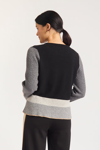 Evora Merino Cashmere Sweater In Black