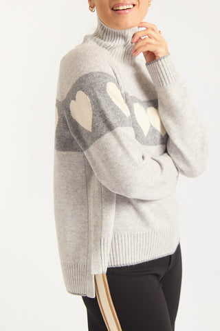 Bailey Merino Cashmere Sweater In Mineral Grey