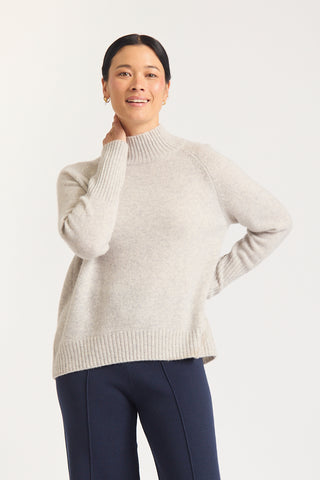 Fifi Cashmere Polo Sweater In Frost