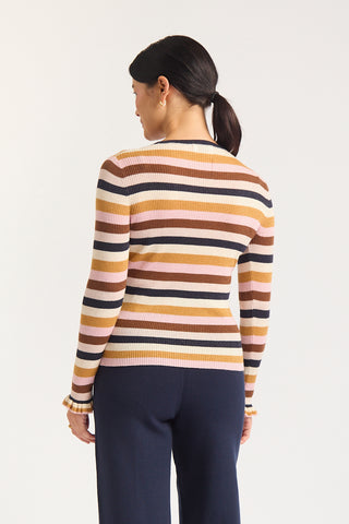 Marley Lurex Top  In Nutmeg