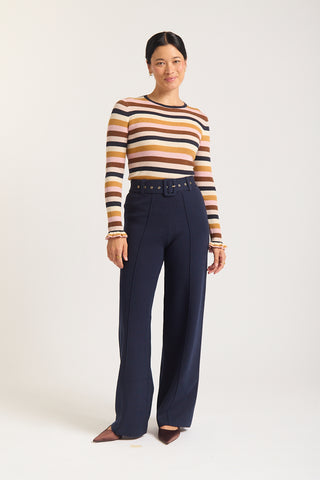 Marley Lurex Top  In Nutmeg