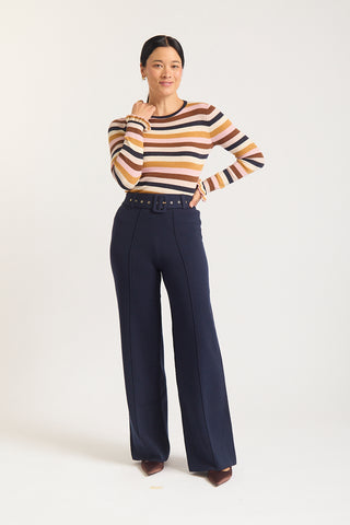 Hamilton Crepe Pant  In Navy