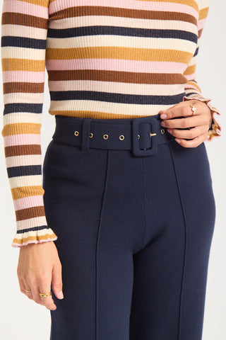 Hamilton Crepe Pant  In Navy