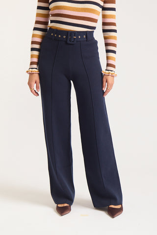Hamilton Crepe Pant  In Navy