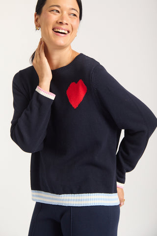Lovey Dovey Sweater In Navy