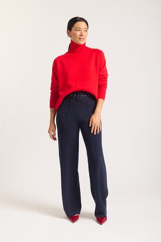 Toastie Merino Cashmere Polo In Fire Engine