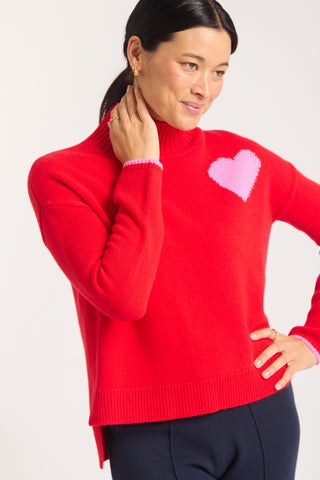 Ronnie Merino Cashmere Polo In Fire Engine