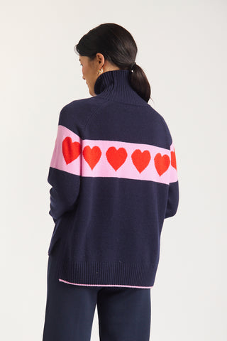 Bailey Merino Cashmere Sweater In Peacoat