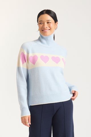 Bailey Merino Cashmere Sweater In Sky