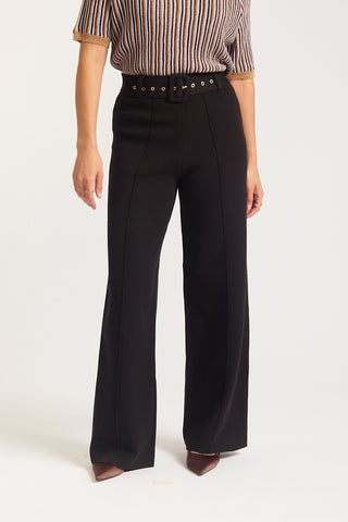 Hamilton Crepe Pant  In Black
