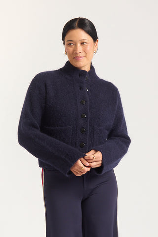 Amelia Bomber Jacket In Navy
