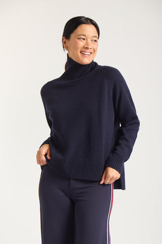 Toastie Merino Cashmere Polo In Officer Navy