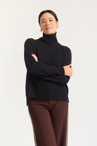 Toastie Merino Cashmere Polo In Black