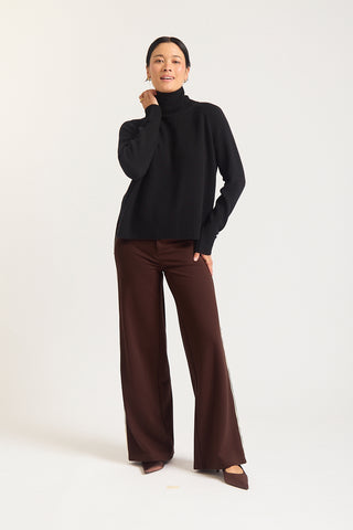 Toastie Merino Cashmere Polo In Black