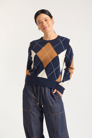 Henrietta Cashmere Sweater In Midnight Navy