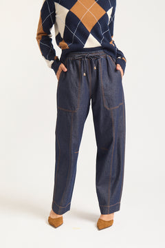 Orla  Pant In Indigo Denim