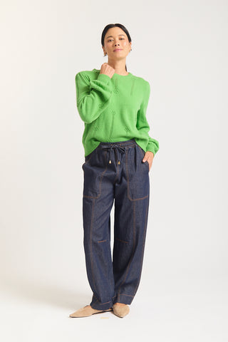 Clover Merino Cashmere Sweater In Apple