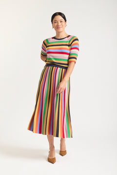 Avenue Lurex Skirt In Rainbow