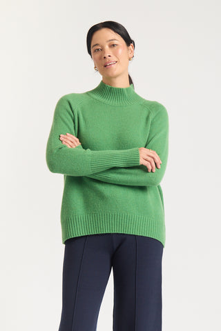 Fifi Cashmere Polo Sweater In Avocado