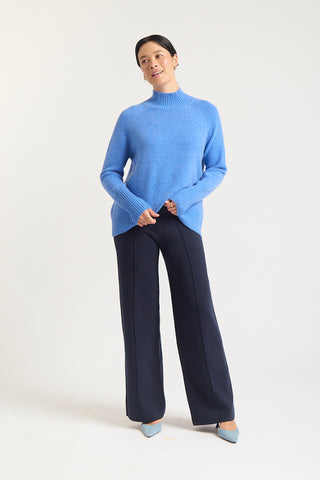 Fifi Cashmere Polo Sweater In Lagoon