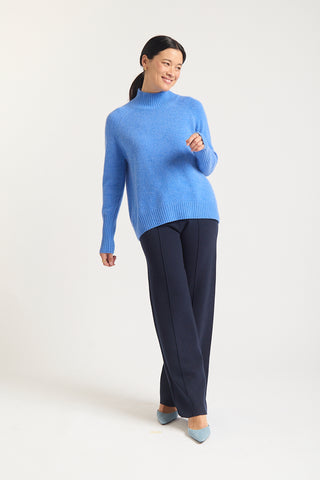 Fifi Cashmere Polo Sweater In Lagoon