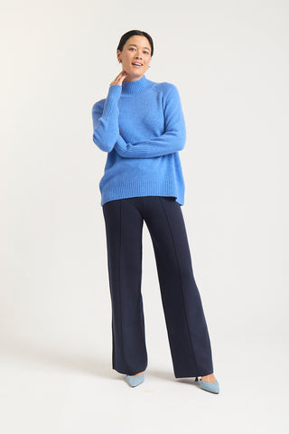 Fifi Cashmere Polo Sweater In Lagoon