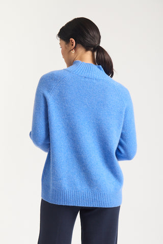 Fifi Cashmere Polo Sweater In Lagoon