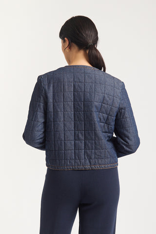 Agnes Denim Jacket In Indigo Denim