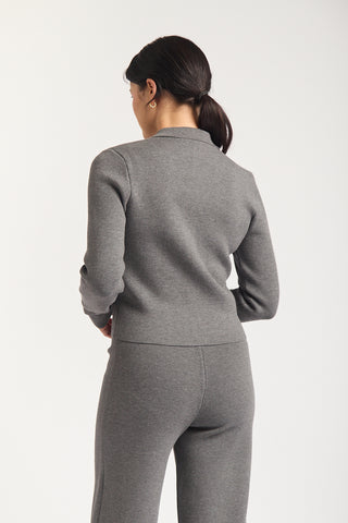 Carter Crepe Jacket Mini In Shadow