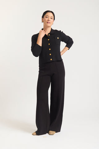 Carter Crepe Jacket Mini In Black