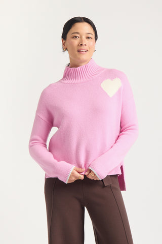 Ronnie Merino Cashmere Polo In Pink