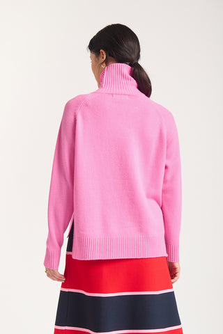 Toastie Merino Cashmere Polo In Lipstick