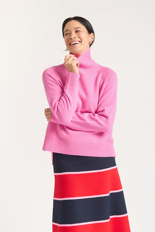 Toastie Merino Cashmere Polo In Lipstick