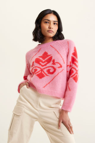 Bleecker Mohair Sweater In Pink
