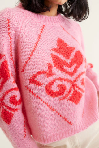 Bleecker Mohair Sweater In Pink