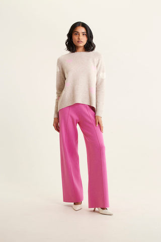 Maddison Merino Cashmere Sweater In Beige