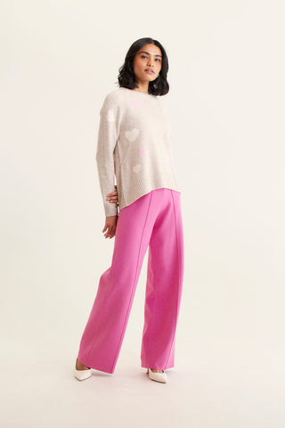 Maddison Merino Cashmere Sweater In Beige
