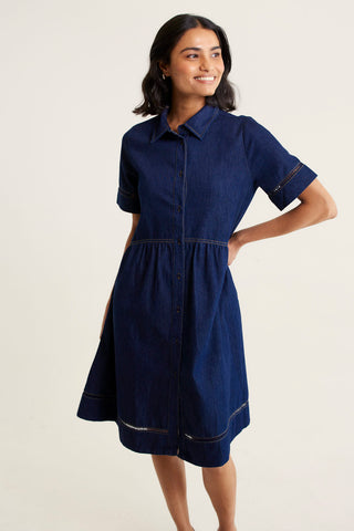 Maxine Denim Dress In Indigo