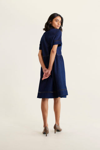 Maxine Denim Dress In Indigo